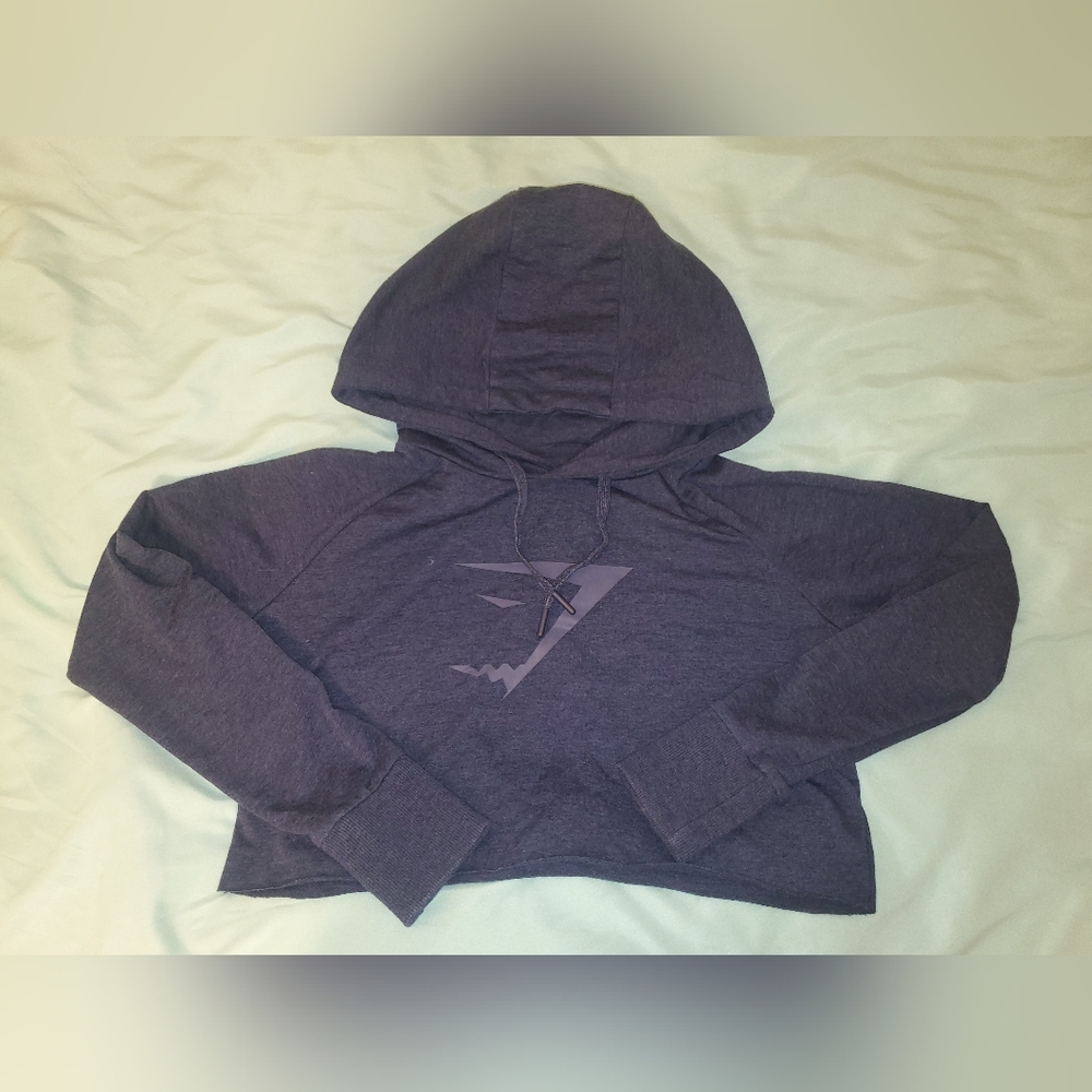 Gymshark Indigo Navy Blue Cropped Hoodie size Small